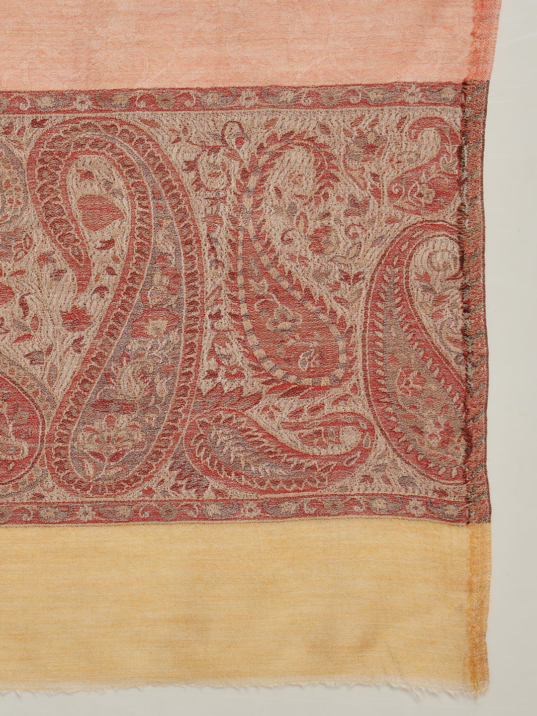 Gulmarg Series: Blossom Blush Super Wool Palladar Jacquard Stole