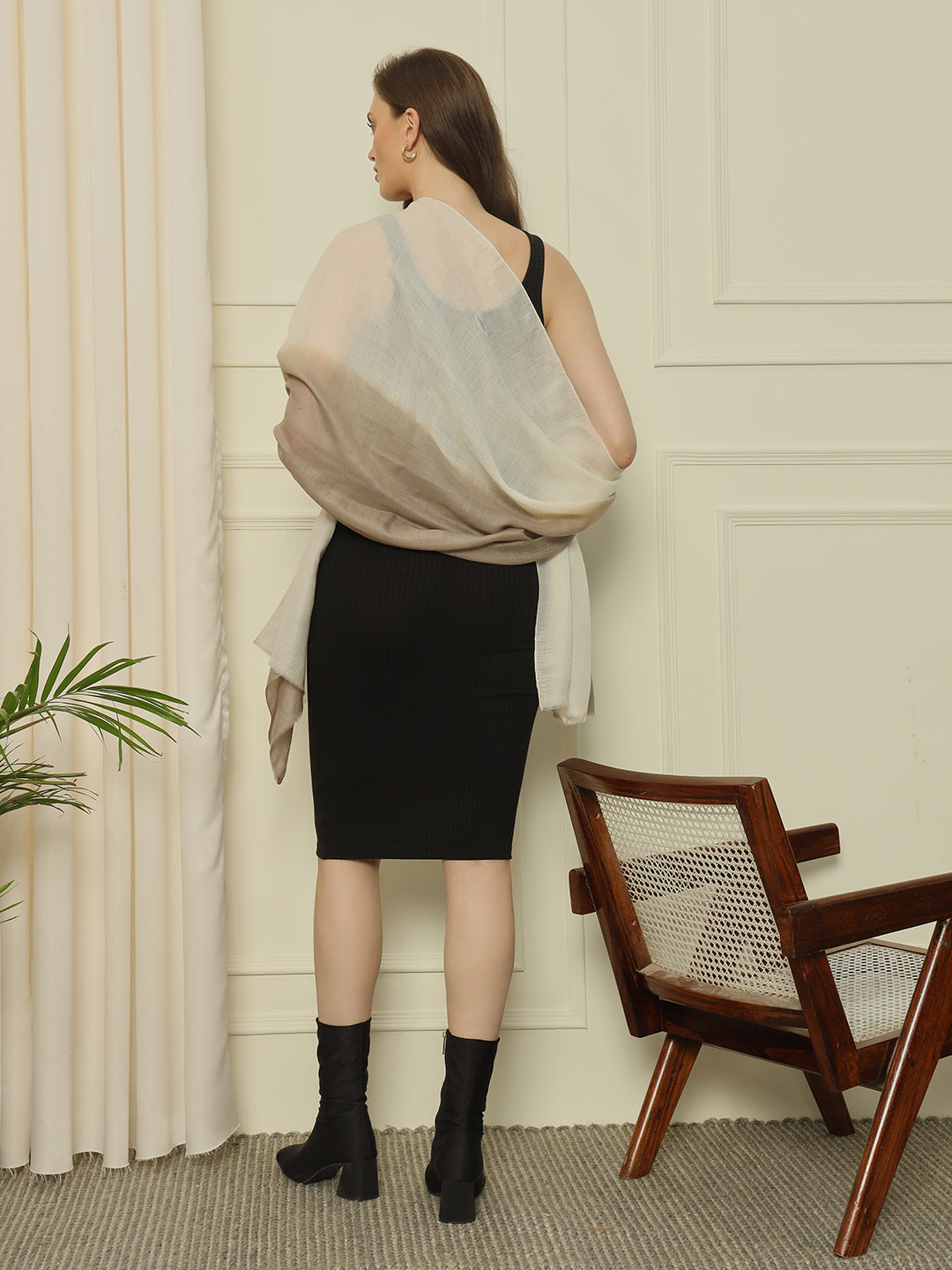 Gulmarg Series: Natural Majesty Tiedye Pure Turma Wool Stole