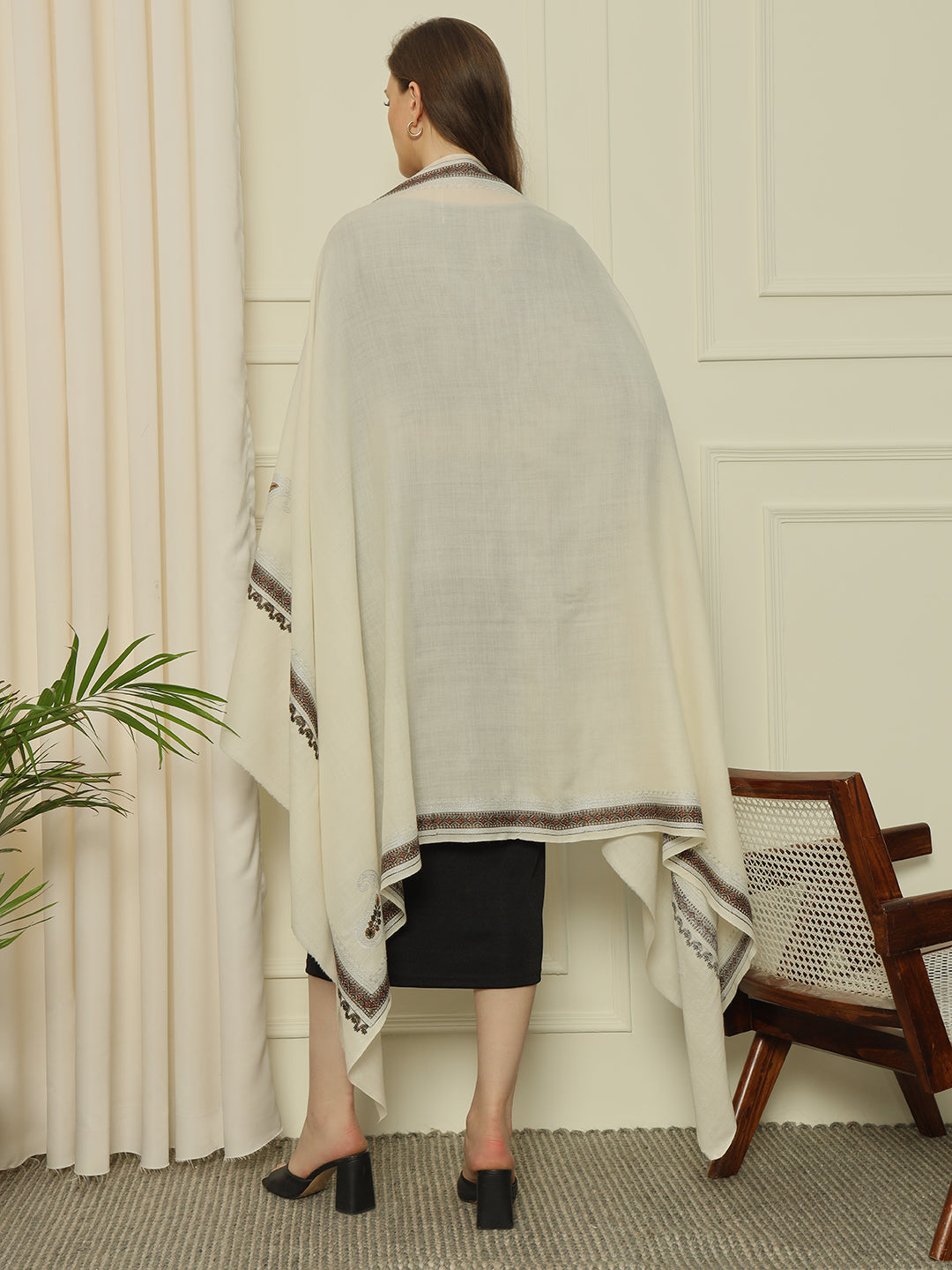 Gulmarg Series: Royal White Double Hashi Toosha Shawl