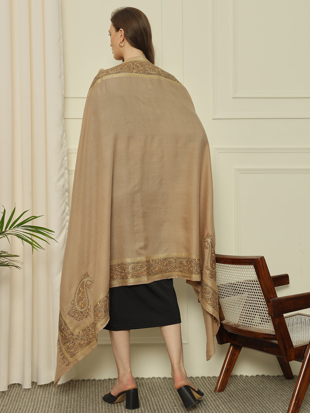 Gulmarg Series: Luxe Natural Blend Dour Dar Toosha Shawl