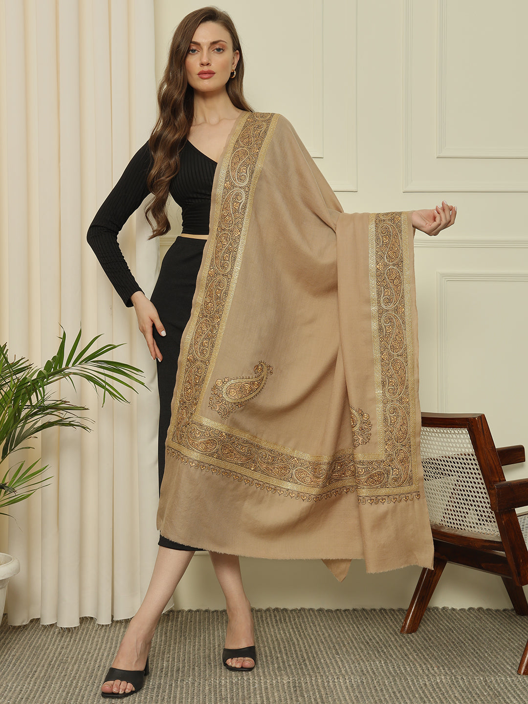 Gulmarg Series: Luxe Natural Blend Dour Dar Toosha Shawl