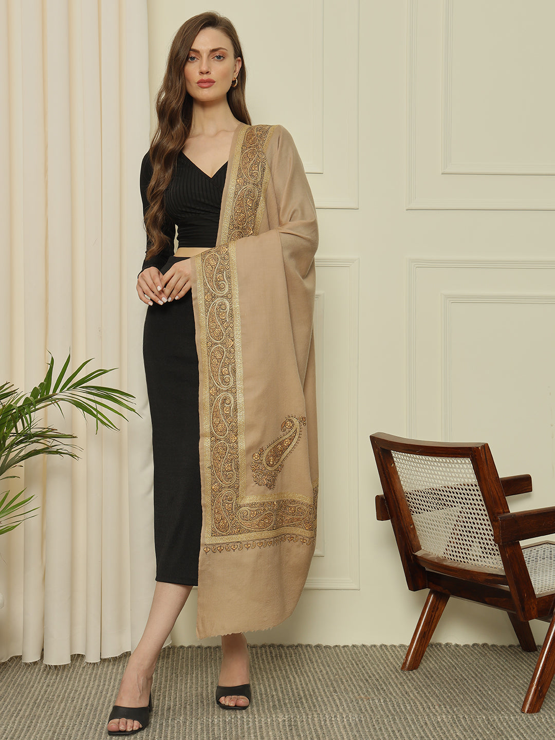 Gulmarg Series: Luxe Natural Blend Dour Dar Toosha Shawl