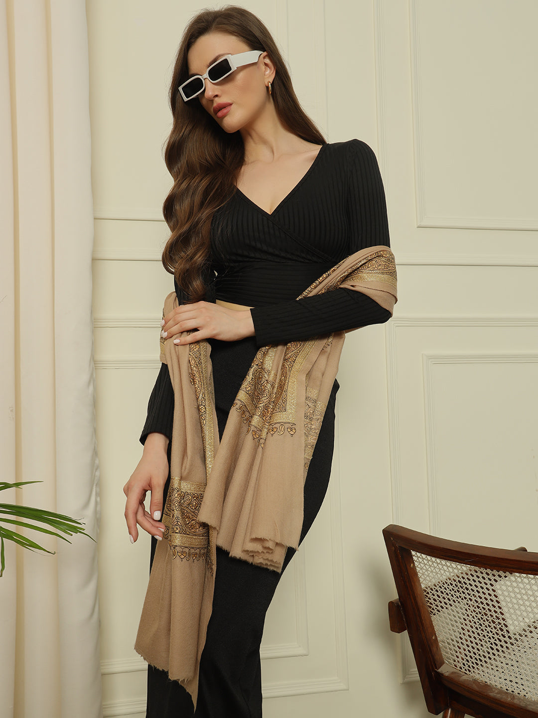 Gulmarg Series: Luxe Natural Blend Dour Dar Toosha Shawl