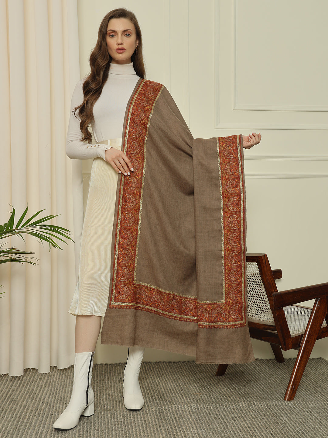 Gulmarg Series: Luxe Hazel Loom Dour Dar Toosha Shawl