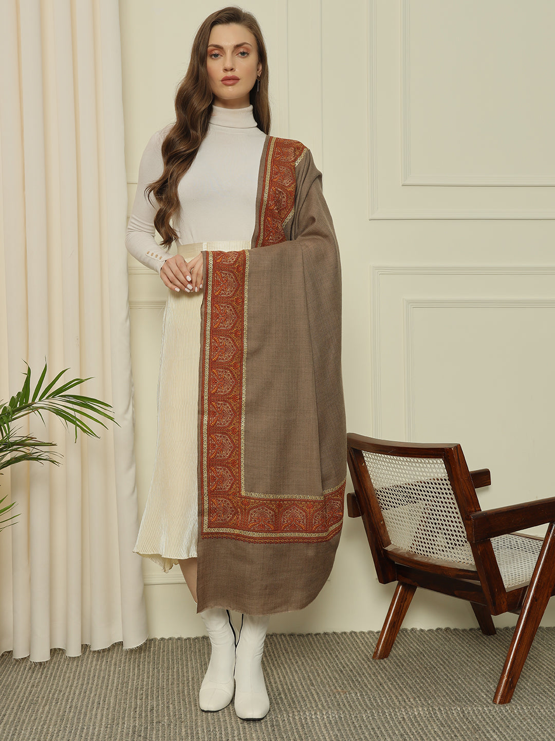 Gulmarg Series: Luxe Hazel Loom Dour Dar Toosha Shawl