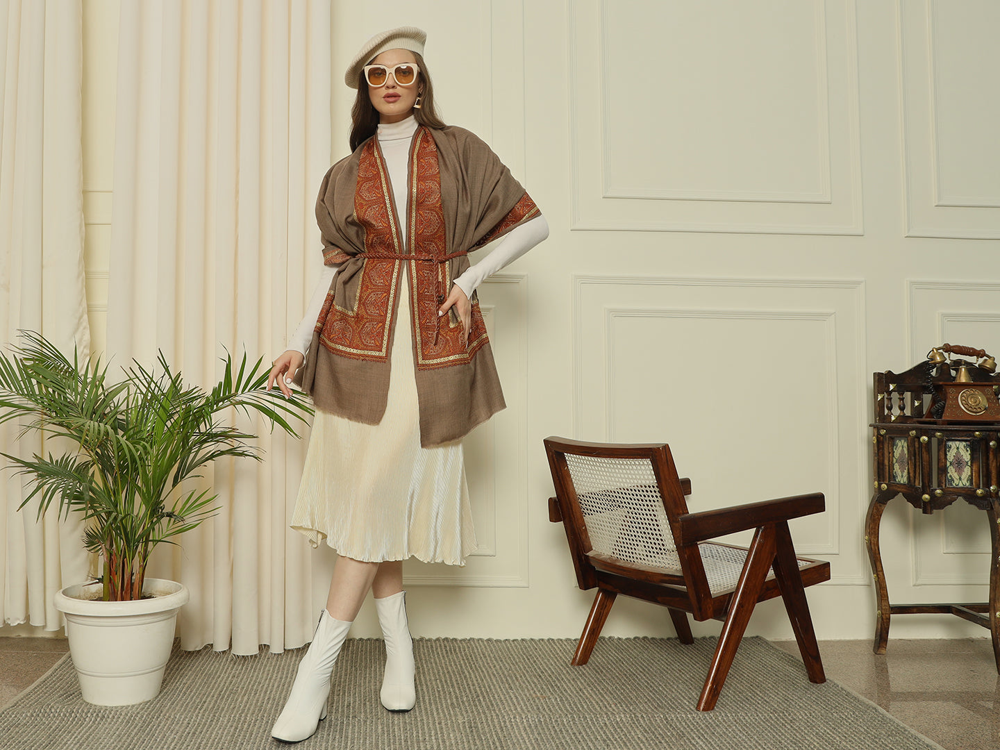 Gulmarg Series: Luxe Hazel Loom Dour Dar Toosha Shawl