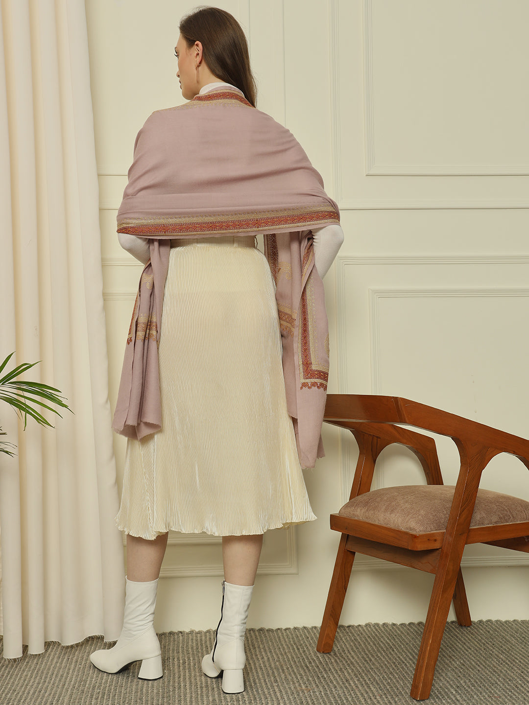 Gulmarg Series: Lavender Mist Double Hashi Toosha Shawl