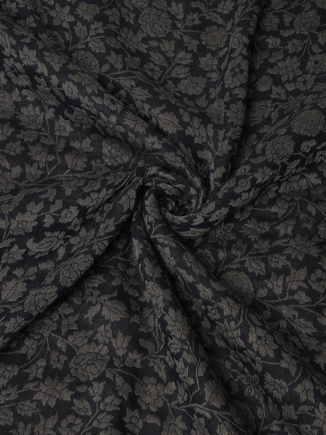 Gulmarg Series: Golden Navy Blue Reversible Super Wool Zari Shawl